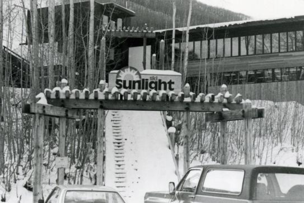 Historic Image of the Entryway at Sunlight Mountain