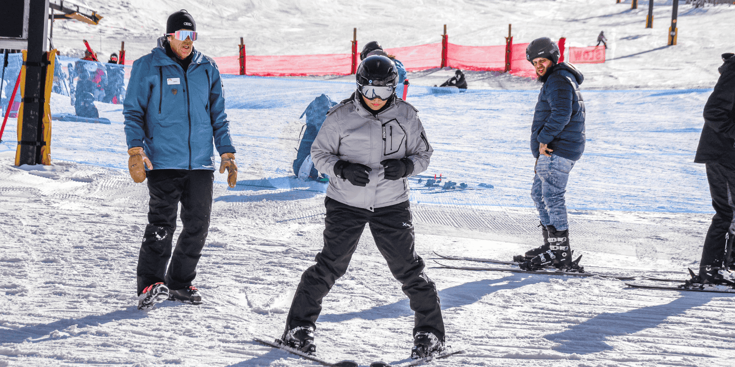 woman learns to ski in glenwood springs