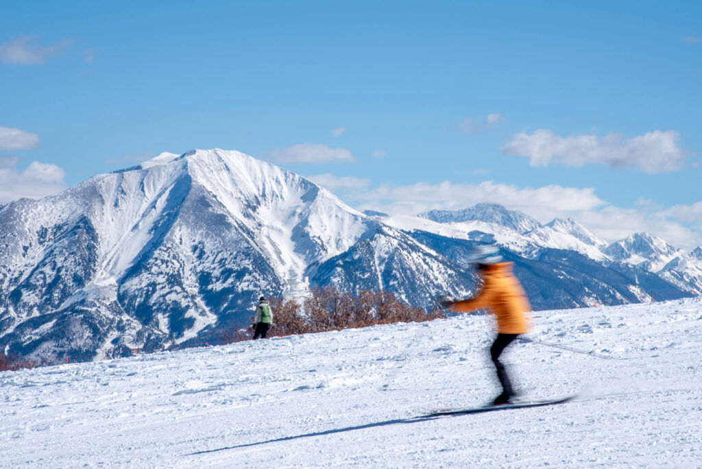 Person on a ski rental in glenwood springs
