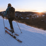 person going uphill at sunlight in glenwood springs