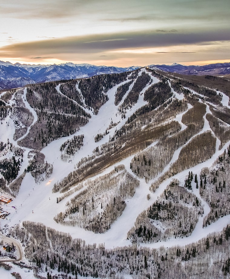 aerial view of sunlight mountain