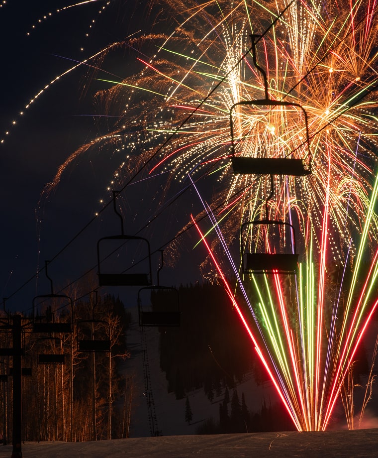 fireworks at ski hill in glenwood springs