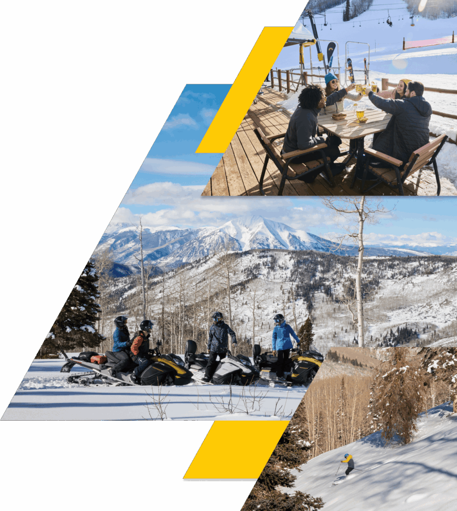 collage of sunlight mountain scenes